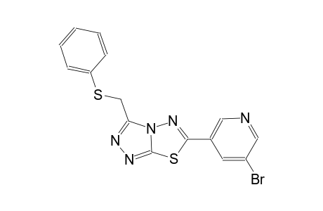 [1,2,4]triazolo[3,4-b][1,3,4]thiadiazole, 6-(5-bromo-3-pyridinyl)-3-[(phenylthio)methyl]-
