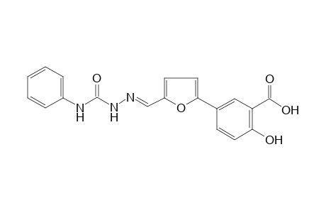 Furan-2-carboxaldehyde, 5-(3-carboxy-4-hydroxyphenyl)-, 4-phenylsemicarbazone