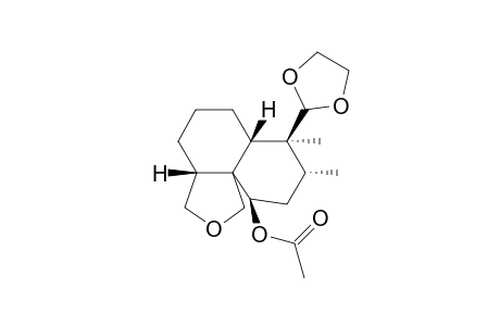 10.beta.-acetoxy-7.beta.-(1,3-dioxolan-2-yl)-3,3a.beta.,4,5,6,6a.beta.,7,8,9,10-octahydro-7.alpha.,8.alpha.,dimethyl-1H-naphthol[1.8a.alpha.-c]furan