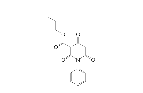 3-Piperidinecarboxylic acid, 2,4,6-trioxo-1-phenyl-, butyl ester