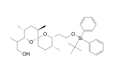 1,7-Dioxaspiro[5.5]undecane-2-ethanol, 8-[2-[[(1,1-dimethylethyl)diphenylsilyl]oxy]ethyl]-.beta.,3,5,9-tetramethyl-, [2S-[2.alpha.(S*),3.alpha.,5.beta.,6.beta.(8S*,9S*)]]-