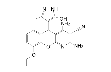 2,4-Diamino-9-ethoxy-5-(5-hydroxy-3-methyl-1H-pyrazol-4-yl)-5H-chromeno[2,3-b]pyridine-3-carbonitrile