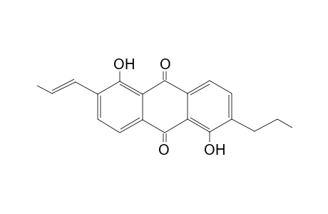 1,5-Dihydroxy-2-(prop-1'-enyl)-6-propylanthraquinone
