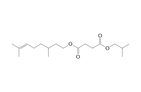 Succinic acid, 3,7-dimethyloct-6-en-1-yl isobutyl ester