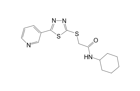N-cyclohexyl-2-[(5-pyridin-3-yl-1,3,4-thiadiazol-2-yl)sulfanyl]acetamide