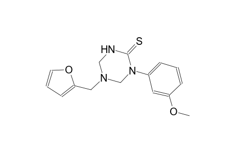 5-(2-furylmethyl)-1-(3-methoxyphenyl)tetrahydro-1,3,5-triazine-2(1H)-thione