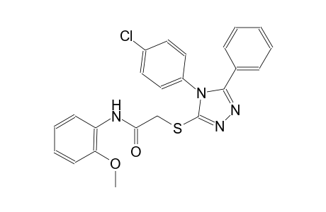 2-{[4-(4-chlorophenyl)-5-phenyl-4H-1,2,4-triazol-3-yl]sulfanyl}-N-(2-methoxyphenyl)acetamide