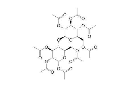 2,3,4,6-TETRA-O-ACETYL-BETA-D-GLUCOPYRANOSYL-(1->4)-2-ACETAMIDO-1,3,6-TRI-O-ACETYL-2-DEOXY-ALPHA-D-GLUCOPYRANOSE