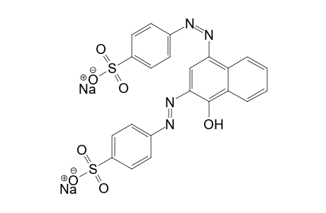Benzenesulfonic acid, 4,4'-[(4-hydroxy-1,3-naphthalenediyl)Bis(azo)]bis-, disodium salt; Sulfanilic acid->1-naphthol<-sulfanilic acid