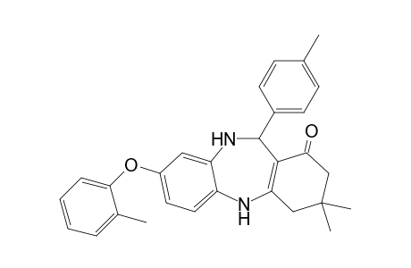 3,3-Dimethyl-8-[(o-methyl)phenoxy]-11-[(p-methyl)phenyl]-2,3,4,5,10,11-hexahydro-1H-dibenzo[b,e][1,4]diazepin-1-one