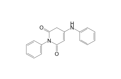 2,6(1H,3H)-pyridinedione, 1-phenyl-4-(phenylamino)-