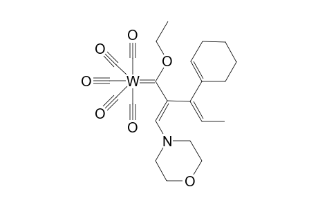 Pentacarbonyl-[1-ethoxy-1-[3'-cyclohex-1'-enyl-1'-morpholino-1',3'-pentadien-2'-yl]methylene}tungstene ( 0 )