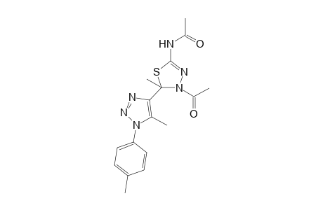 N-(4-acetyl-5-methyl-5-(5-methyl-1-(p-tolyl)-1H-1,2,3-triazol-4-yl)-4,5-dihydro-1,3,4-thiadiazol-2-yl)acetamide