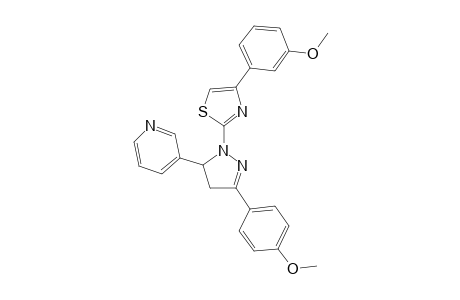 4-(3-Methoxyphenyl)-2-[3-(4-methoxyphenyl)-5-(3-pyridyl)-2-pyrazolin-1-yl]thiazole