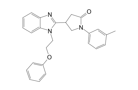 1-(3-Methylphenyl)-4-[1-(2-phenoxyethyl)-1H-1,3-benzodiazol-2-yl]pyrrolidin-2-one