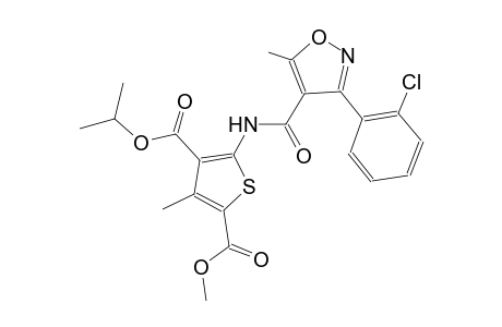 4-isopropyl 2-methyl 5-({[3-(2-chlorophenyl)-5-methyl-4-isoxazolyl]carbonyl}amino)-3-methyl-2,4-thiophenedicarboxylate