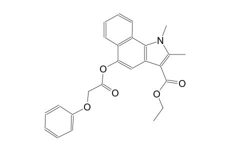 1H-benz[g]indole-3-carboxylic acid, 1,2-dimethyl-5-[(phenoxyacetyl)oxy]-, ethyl ester
