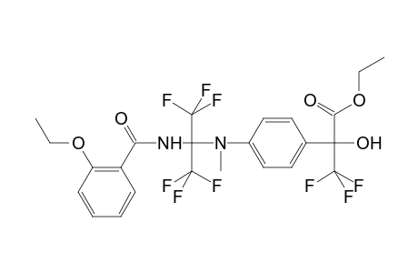 Benzeneacetic acid, 4-[[1-[(2-ethoxybenzoyl)amino]-2,2,2-trifluoro-1-(trifluoromethyl)ethyl]methylamino]-.alpha.-hydroxy-.alpha.-(trifluoromethyl)-, ethyl ester
