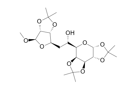 Methyl (1,2:3,4:9,10-tri-O-isopropylidene-7-deoxy-L-glycero-L-allo-.alpha.,D-galacto-undecodialdo-1,5-pyranoside)-11,8-.beta.-furanoside