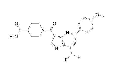 1-{[7-(difluoromethyl)-5-(4-methoxyphenyl)pyrazolo[1,5-a]pyrimidin-3-yl]carbonyl}-4-piperidinecarboxamide