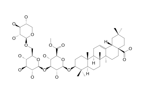 BIFINOSIDE-B;OLEANOLIC-ACID-3-O-[BETA-D-XYLOPYRANOSYL-(1->6)-BETA-D-GLUCOPYRANOSYL]-(1->3)-BETA-D-GLUCURONOPYRANOSIDE-6-O-METHYLESTER