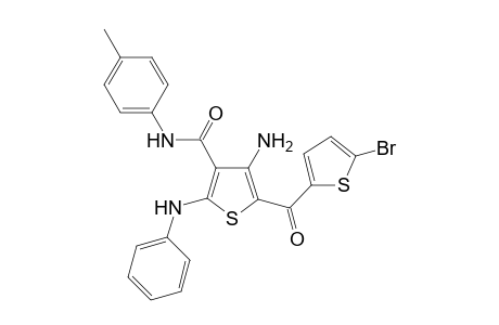 4-Amino-5-(5-bromothiophene-2-carbonyl)-2-(phenylamino)-N-(p-tolyl)thiophene-3-carboxamide