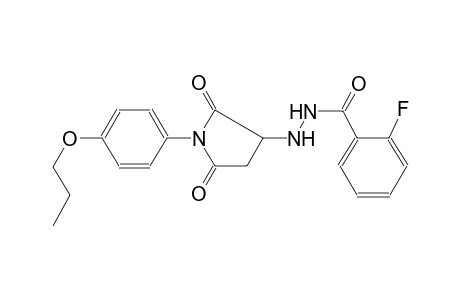benzoic acid, 2-fluoro-, 2-[2,5-dioxo-1-(4-propoxyphenyl)-3-pyrrolidinyl]hydrazide