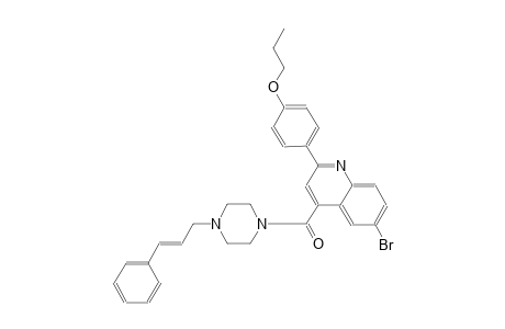 6-bromo-4-({4-[(2E)-3-phenyl-2-propenyl]-1-piperazinyl}carbonyl)-2-(4-propoxyphenyl)quinoline