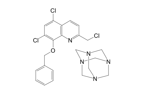 8-(BENZYLOXY)-2-(CHLOROMETHYL)-5,6-DICHLOROQUINOLINE, COMPLEX WITH HEXAMETHYLENETETRAMINE