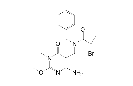 N-[(4-Amino-2-methoxy-1-methyl-6-oxo-1,6-dihydropyrimidin-5-yl)methyl]-N-benzyl-2-bromo-2-methylpropanamide