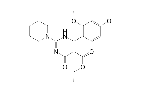 5-pyrimidinecarboxylic acid, 6-(2,4-dimethoxyphenyl)-1,4,5,6-tetrahydro-4-oxo-2-(1-piperidinyl)-, ethyl ester