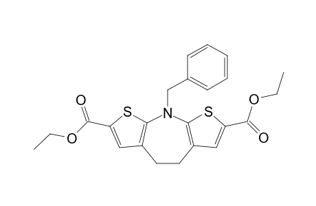 4H-Dithieno[2,3-b:3',2'-f]azepine-2,7-dicarboxylic acid, 5,9-dihydro-9-(phenylmethyl)-, diethyl ester