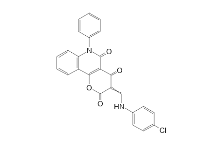 3-(([4-chlorophenyl]amino)methylene)-6-phenyl-2H-pyrano[3,2-c]quinoline-2,4,5(3H,6H)-trione