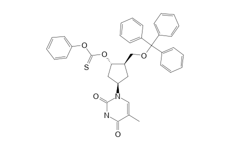 6'-CARBA-2'-DEOXY-3'-O-PHENOXYTHIOCARBONYL-5'-O-TRITYLTHYMIDINE