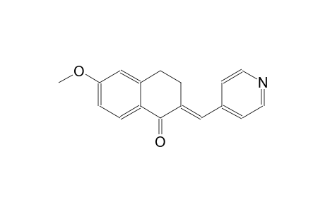 (2E)-6-methoxy-2-(4-pyridinylmethylene)-3,4-dihydro-1(2H)-naphthalenone