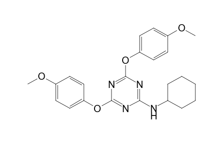 2,4-bis(p-methoxyphenoxy)-6-(cyclohexylamino)-s-triazine