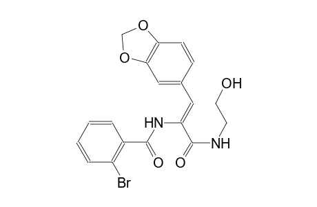 N-((Z)-2-(1,3-benzodioxol-5-yl)-1-{[(2-hydroxyethyl)amino]carbonyl}ethenyl)-2-bromobenzamide