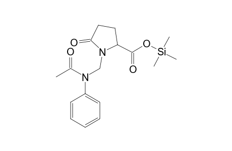 TRIMETHYLSILYL-1-[(N-ACETYLANILINO)-METHYL]-PYROGLUTAMATE