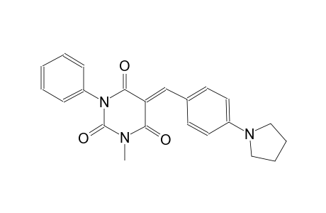 (5E)-1-methyl-3-phenyl-5-[4-(1-pyrrolidinyl)benzylidene]-2,4,6(1H,3H,5H)-pyrimidinetrione