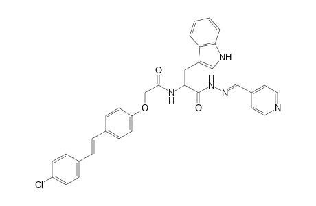 N-(3-(1H-indol-3-yl)-1-oxo-1-((E)-2-(pyridin-4-ylmethylene)hydrazinyl)propan-2-yl)-2-(4-(4-chlorostyryl)phenoxy)acetamide
