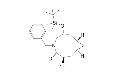 (3R,5S,6S,8R)-1-Benzyl-8-(tert-butyldimethylsilyloxy)-3-chloro-5,6-methanoazonan-2-one