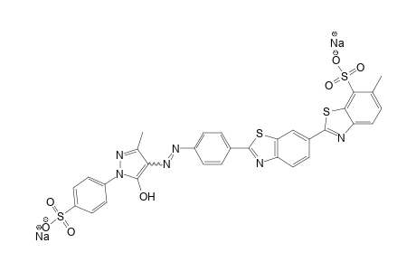 [2,6'-Bibenzothiazole]-7-sulfonic acid, 2'-[4-[[4,5-dihydro-3-methyl-5-oxo-1-(4-sulfophenyl)-1H-pyrazol-4-yl]azo]phenyl]6-methyl-, disodium salt