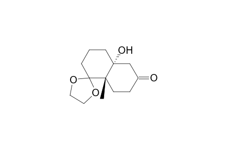 trans-1-Hydroxy-7,7-ethyldenedioxy-6-methylbicyclo[4.4.0]decan-3-one