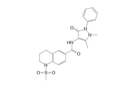 6-Quinolinecarboxamide, N-(2,3-dihydro-1,5-dimethyl-3-oxo-2-phenyl-1H-pyrazol-4-yl)-1,2,3,4-tetrahydro-1-(methylsulfonyl)-