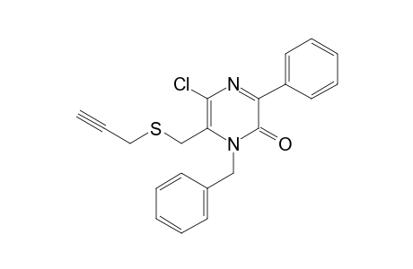 1-(benzyl)-5-chloro-3-phenyl-6-[(propargylthio)methyl]pyrazin-2-one