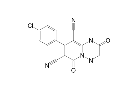 8-(4-CHLOROPHENYL)-2,6-DIOXO-1,3,4,6-TETRAHYDRO-2H-PYRIDO-[1,2-B]-[1,2,4]-TRIAZINE-7,9-DICARBONITRILE