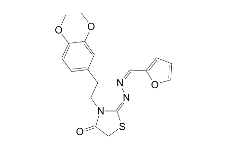 3-[2-(3,4-Dimethoxy-phenyl)-ethyl]-2-{[1-furan-2-yl-meth-(Z)-ylidene]- hydrazono}-thiazolidin-4-one