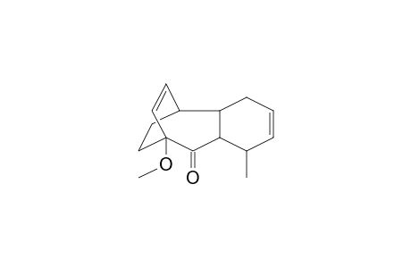 Tricyclo[7.2.2.0(3,8)]trideca-5,12-dien-2-one, 1-methoxy-4-methyl-