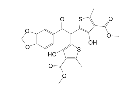 3-Thiophenecarboxylic acid, 5-[2-(1,3-benzodioxol-5-yl)-1-[3-hydroxy-4-(methoxycarbonyl)-5-methyl-2-thienyl]-2-oxoethyl]-4-hydroxy-2-methyl-, methyl ester