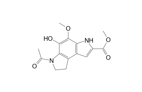 6-Acetyl-5-hydroxy-4-methoxy-7,8-dihydro-3H-pyrrolo[3,2-e]indole-2-carboxylic acid methyl ester